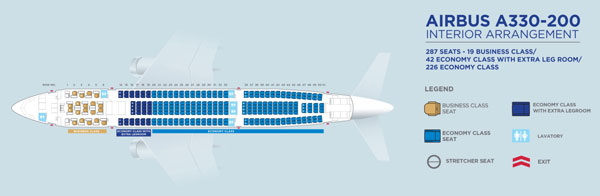 【A330-300】座席マップ
