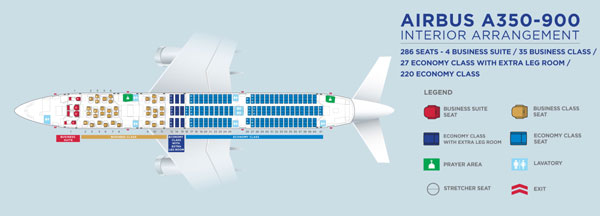 【A350-900】座席マップ