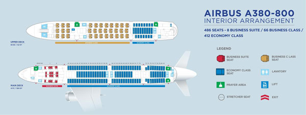 【A380-800】座席マップ